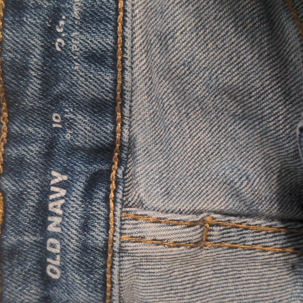 Old Navy Light Blue Frayed Hem High Rise Denim Jeans. Size 10 P - Picture 2 of 8